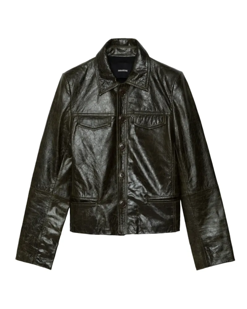 Zadig & Voltaire Jacke Liam Leder Grün