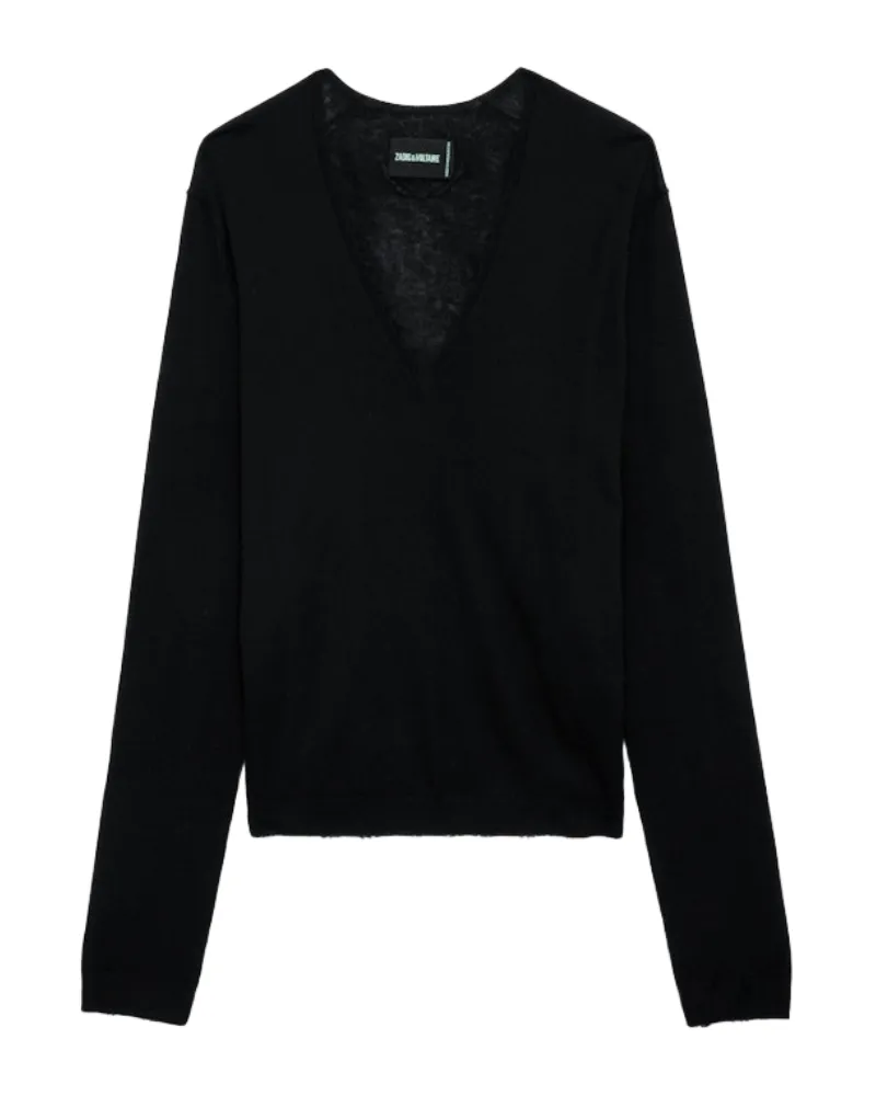 Zadig & Voltaire Pullover Rivy 100% Kaschmir Schwarz