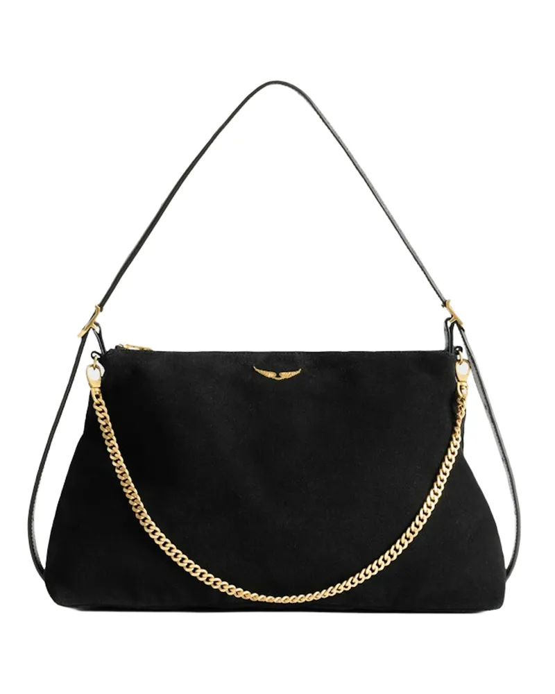 Zadig & Voltaire Jim Tasche Wildleder Schwarz