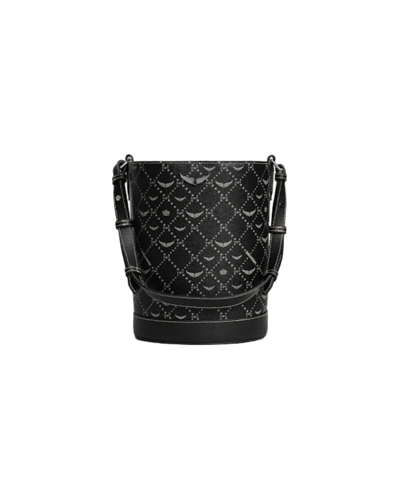 Zadig & Voltaire Z Bucket Monogram Tasche Schwarz