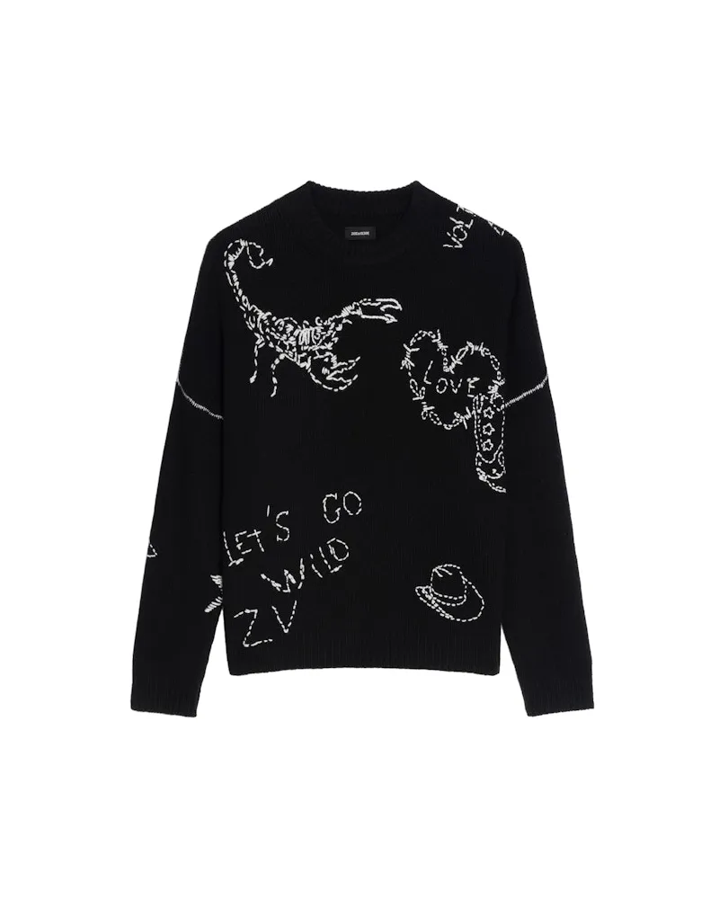 Zadig & Voltaire Pullover Baba 100% Merinowolle Black