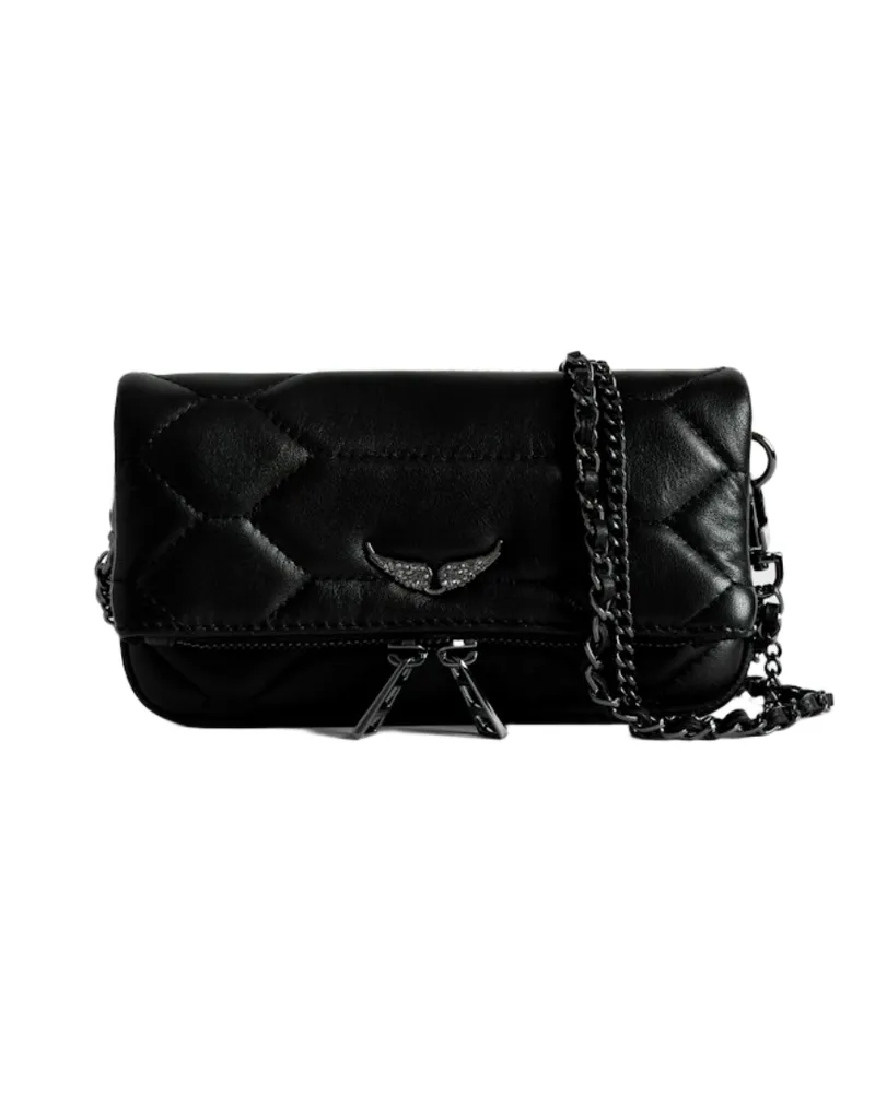 Zadig & Voltaire Rock Mini Gesteppte Clutch Schwarz