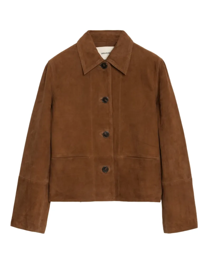 Zadig & Voltaire Jacke Lessa Wildleder Braun