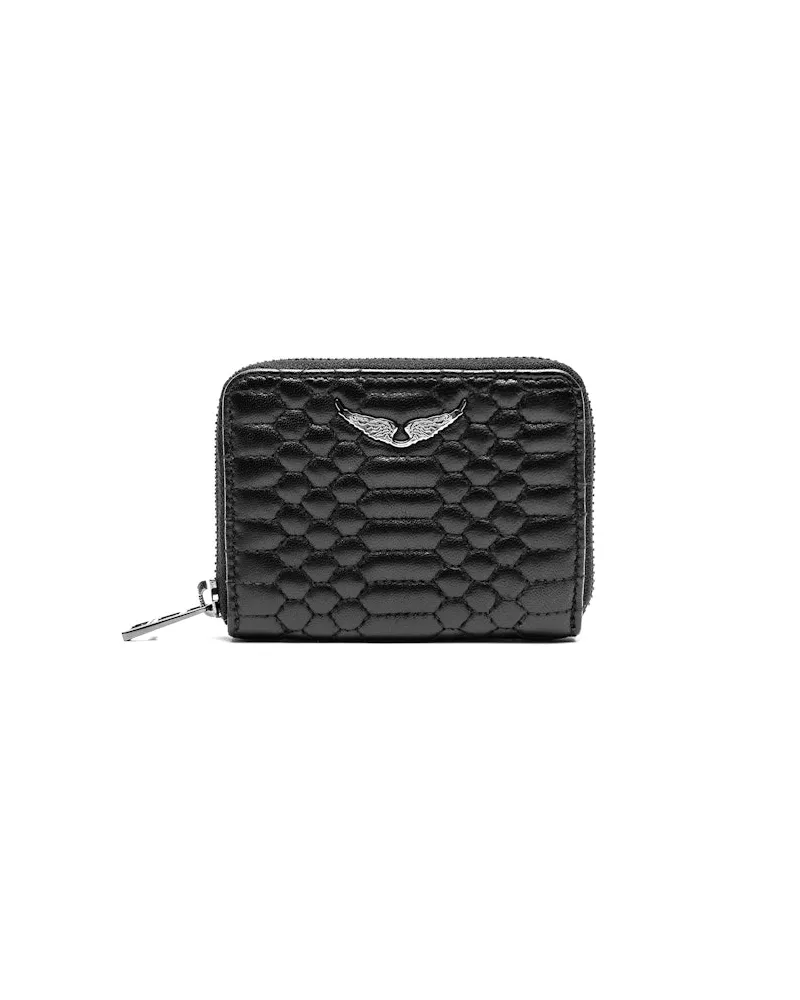 Zadig & Voltaire Mini Zv Gesteppte Geldbörse Schwarz