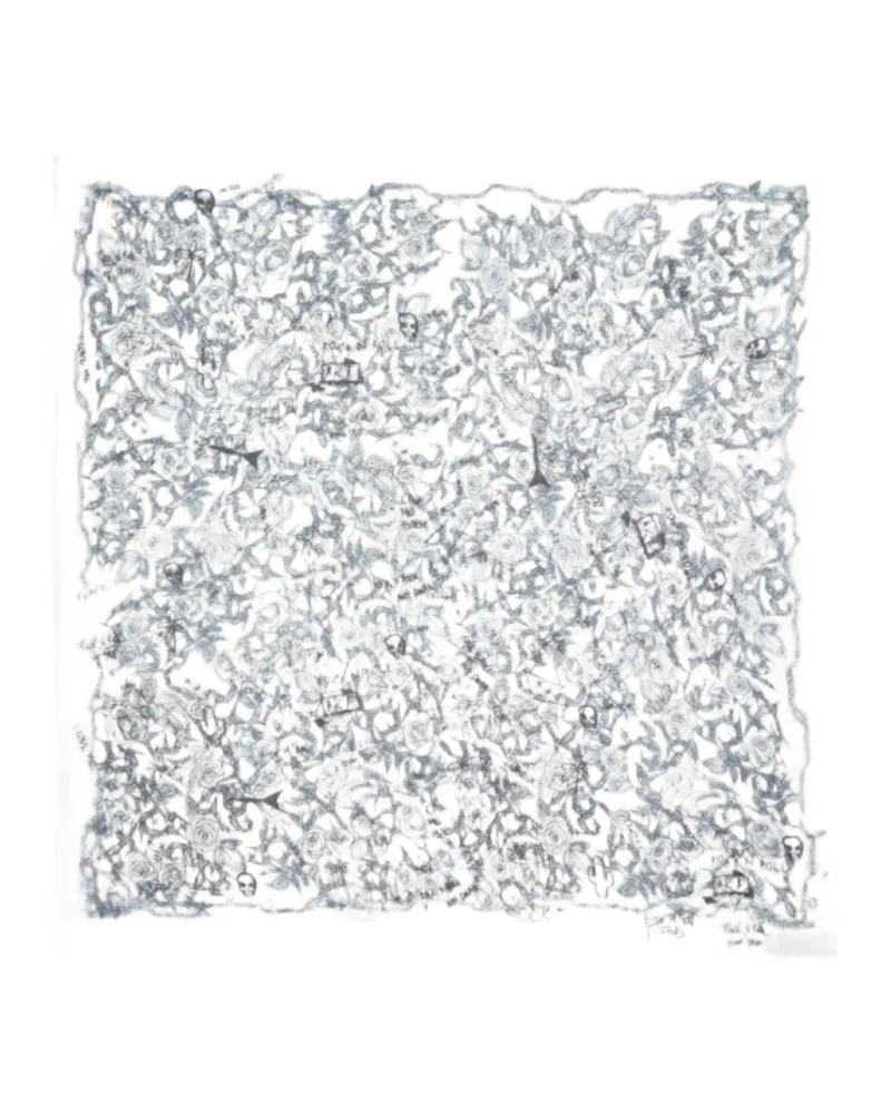 Zadig & Voltaire Kerry Schal Roses 135 Weiß