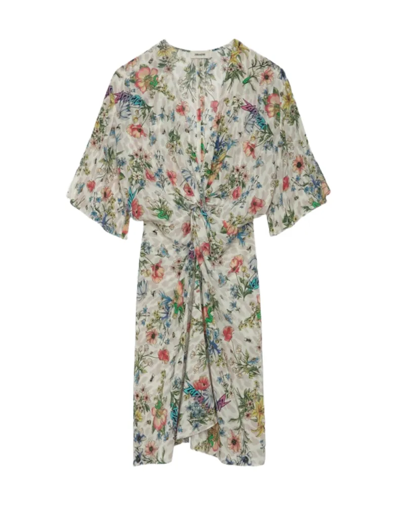 Zadig & Voltaire Kleid Rozom 100% Seide Beige