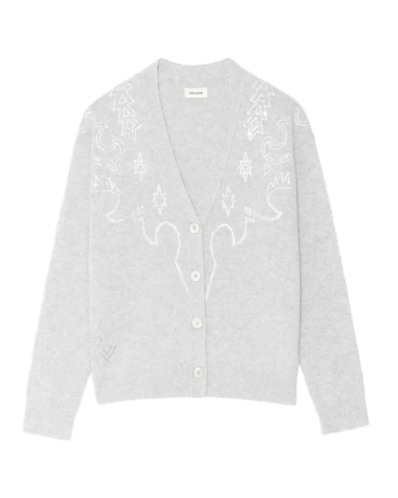 Zadig & Voltaire Cardigan Mirkaz 100% Kaschmir Grau