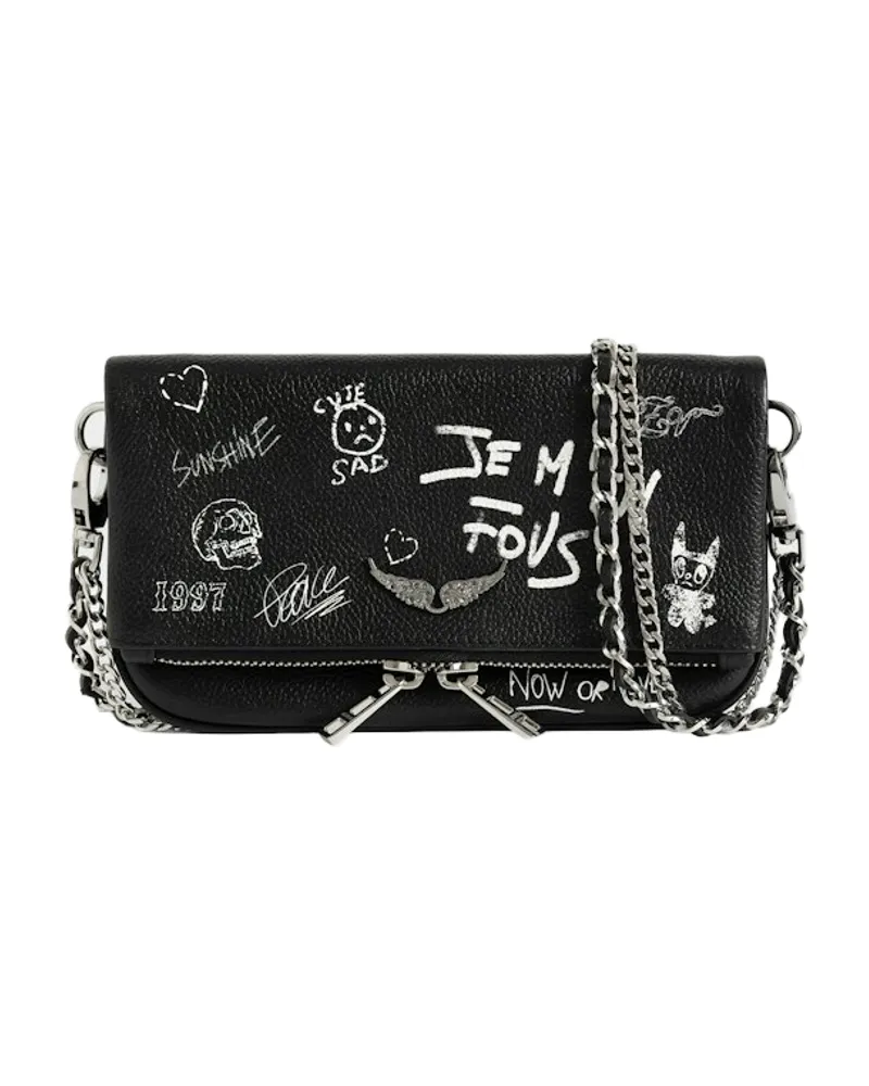 Zadig & Voltaire Rock Mini Arty Tag Clutch Schwarz