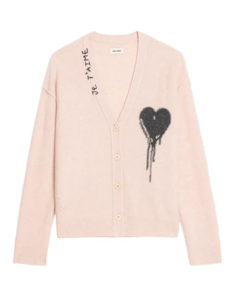 Zadig & Voltaire Cardigan Mirkaz 100% Kaschmir Rosa