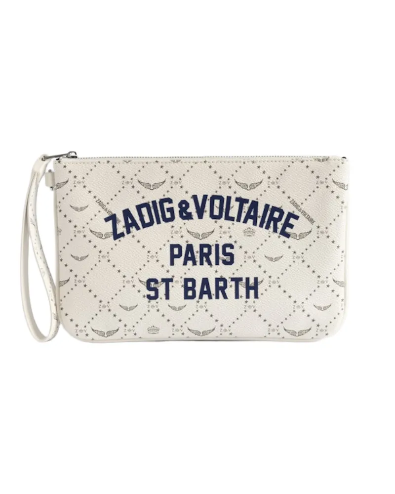 Zadig & Voltaire Z Pouch Resort St Barth Clutch Weiß