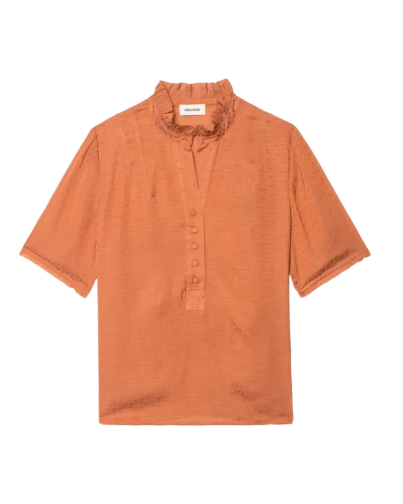 Zadig & Voltaire Top Topher Satin Orange