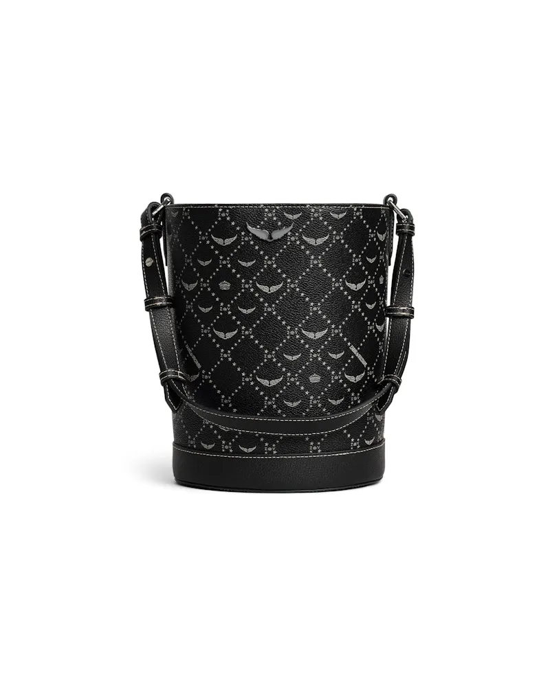 Zadig & Voltaire Z Bucket Monogram Tasche Black