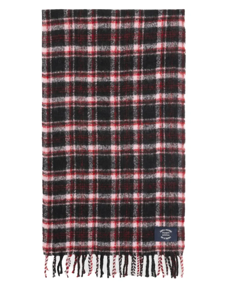 Zadig & Voltaire Schale Joan Tartan Grau