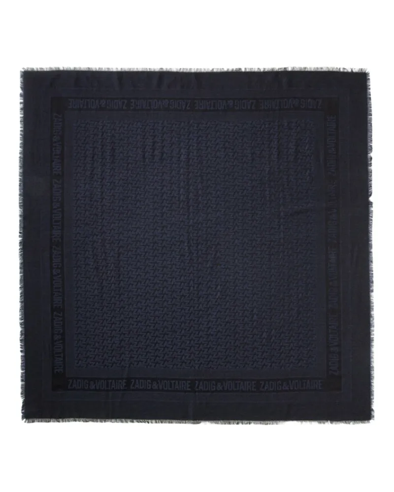 Zadig & Voltaire Schal ZV Initiale Glenn Blau