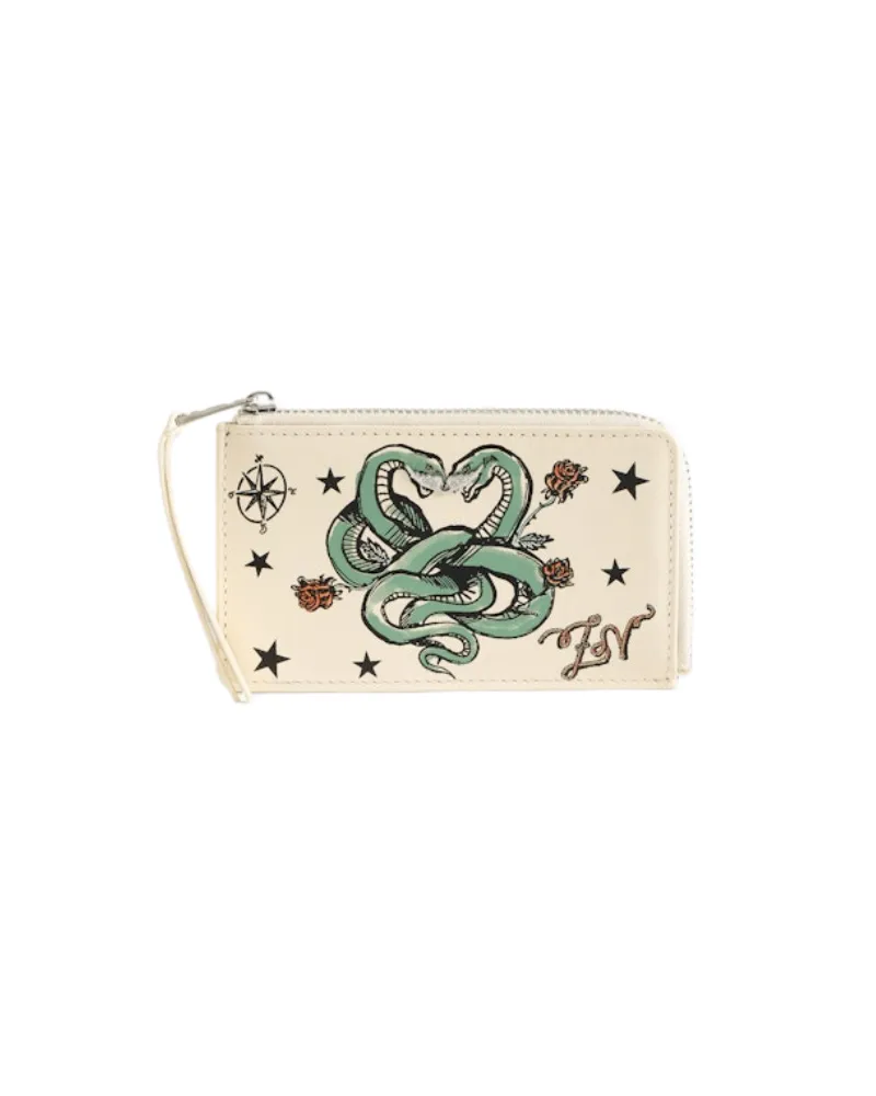 Zadig & Voltaire ZV Card Tattoo Kartenetui Weiß