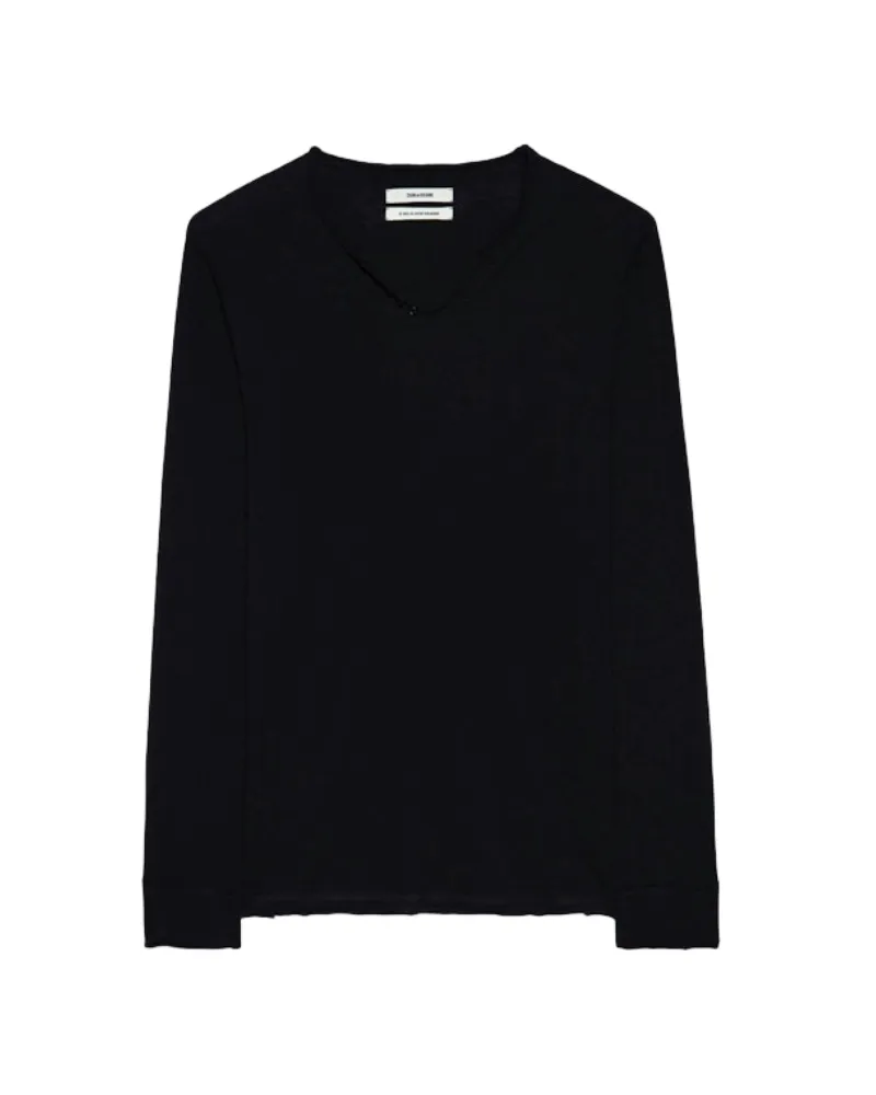 Zadig & Voltaire Henley-Shirt Monastir Schwarz