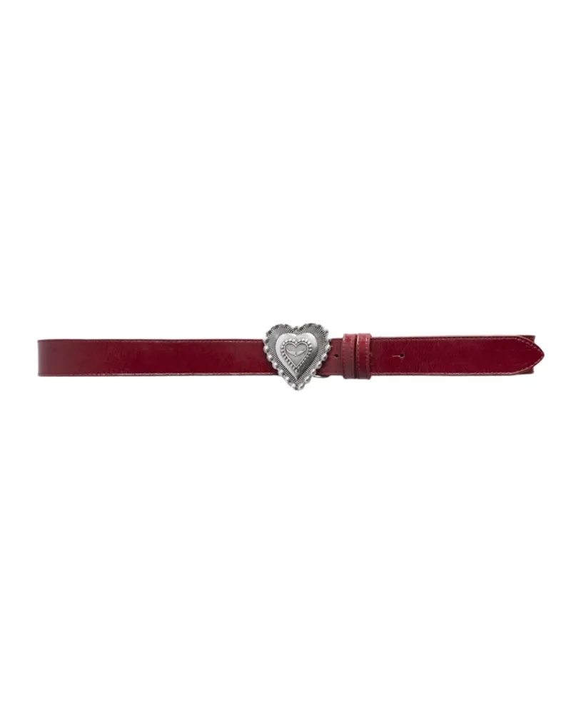 Zadig & Voltaire Gürtel Santa Fe Crush 30mm Rot