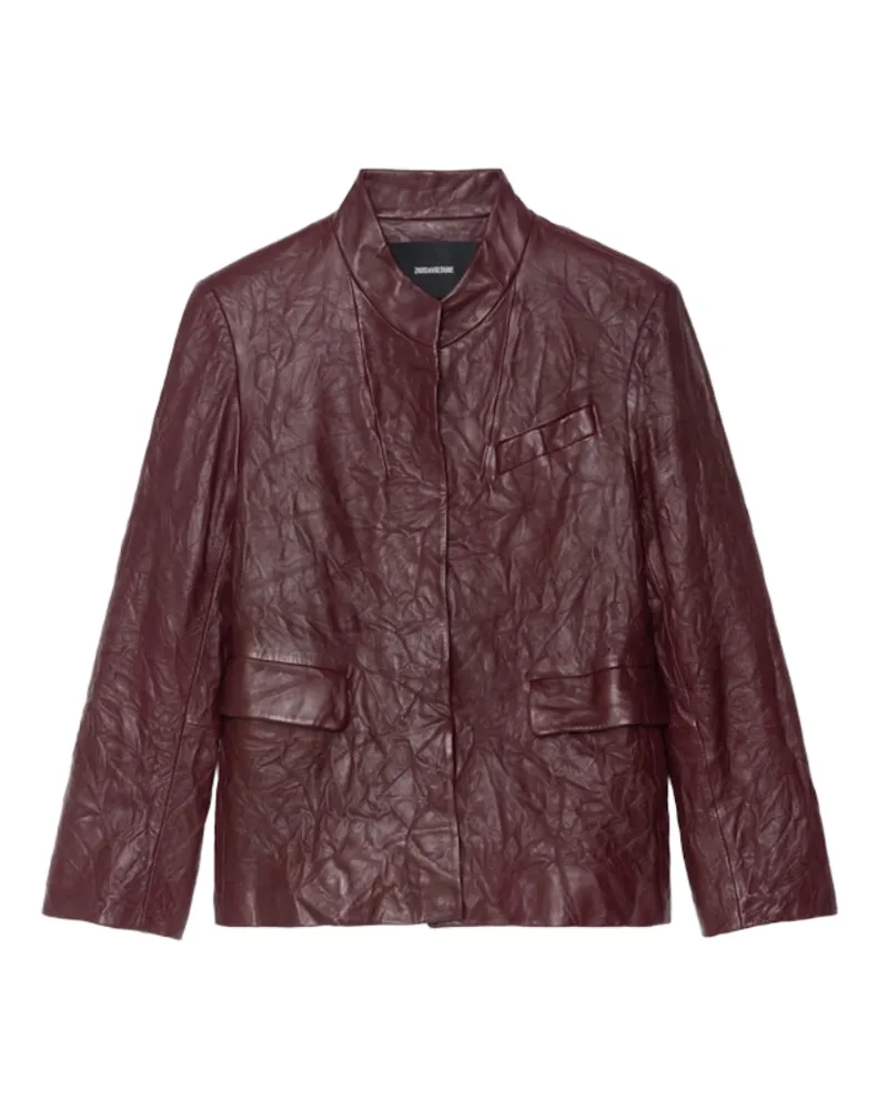 Zadig & Voltaire Blazer Veryn Crinkle-Leder Rot