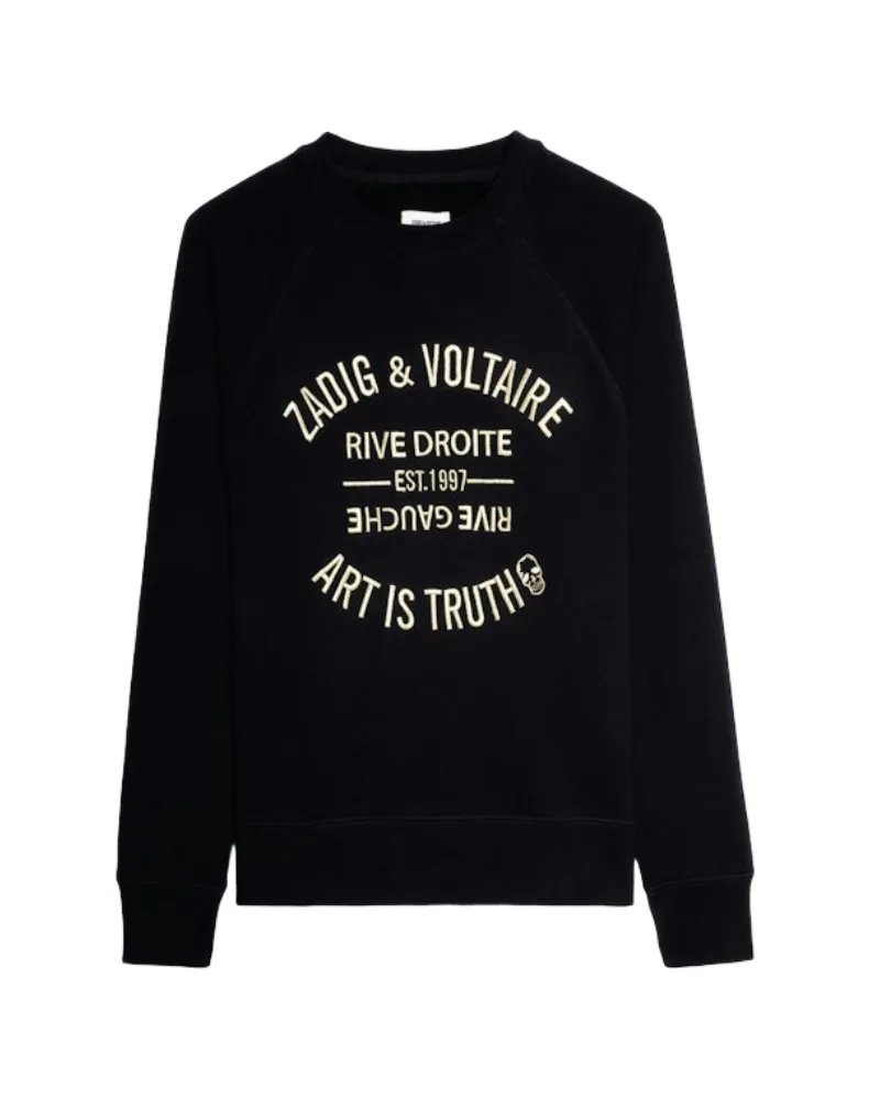 Zadig & Voltaire Sweatshirt Upper Blason Schwarz