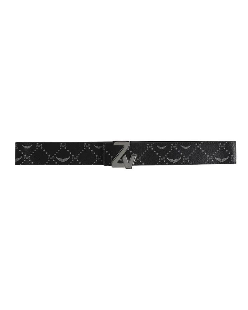Zadig & Voltaire Gürtel ZV Initiale 40mm Schwarz