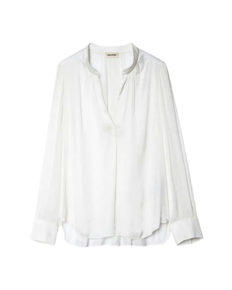 Zadig & Voltaire Bluse Tink Satin Weiß