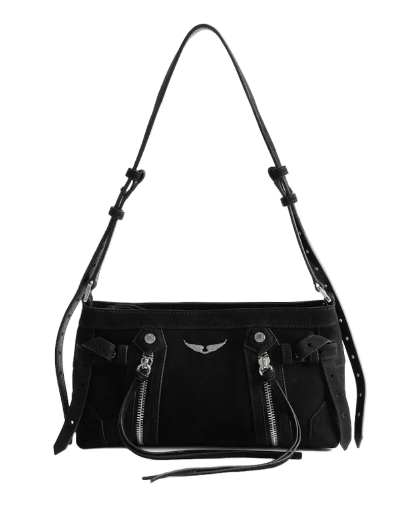 Zadig & Voltaire Madison Mini Suede Tasche Schwarz