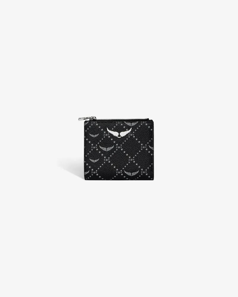 Zadig & Voltaire Zv Wallet Monogram Brieftasche Black