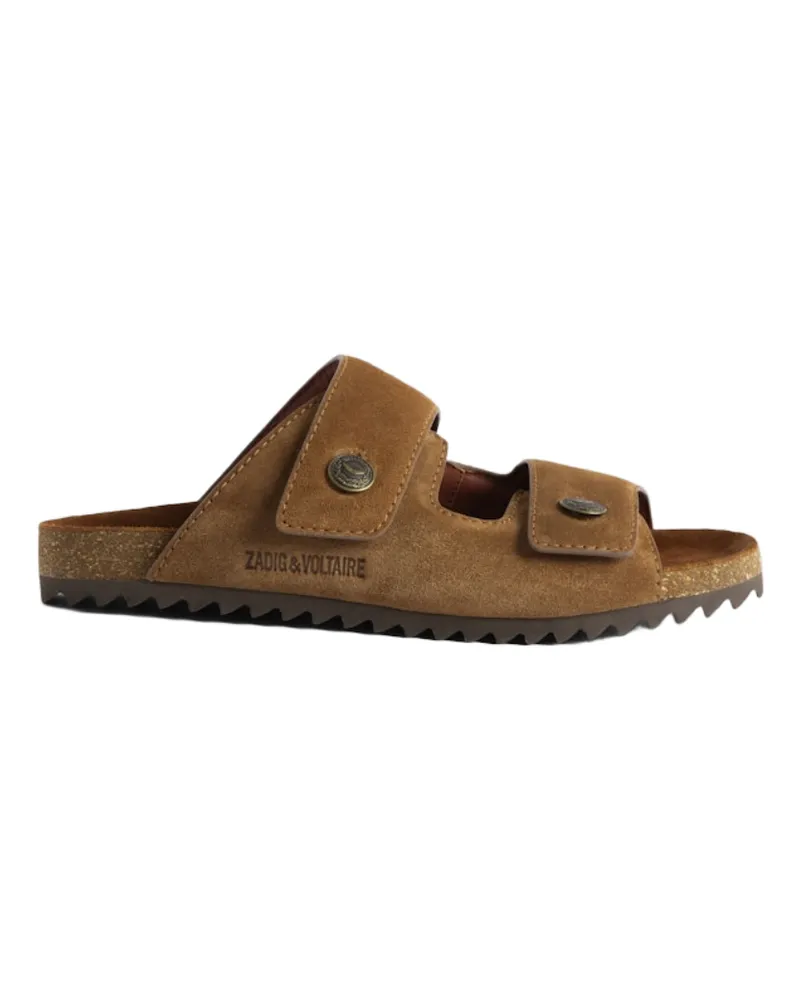 Zadig & Voltaire Santa Fe Suede Sandalen Braun