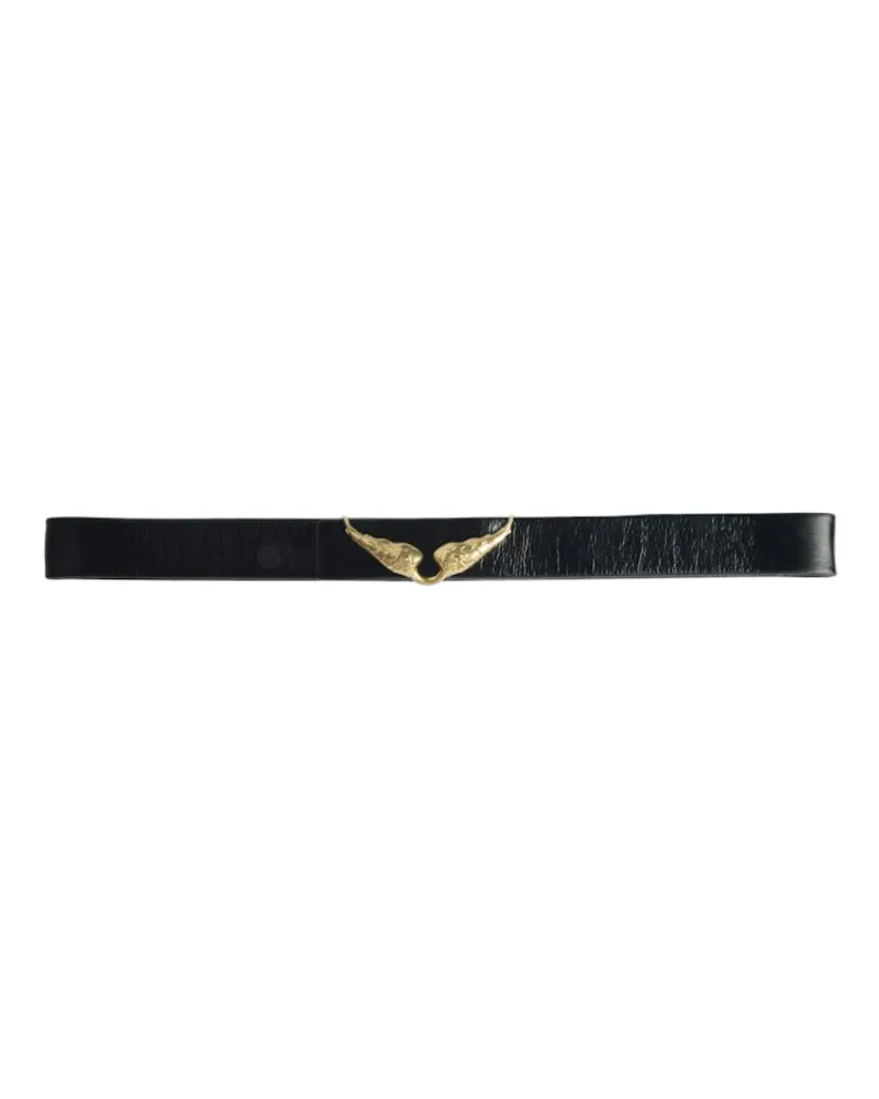 Zadig & Voltaire Gürtel Rock Reversible Vintage 30mm Schwarz