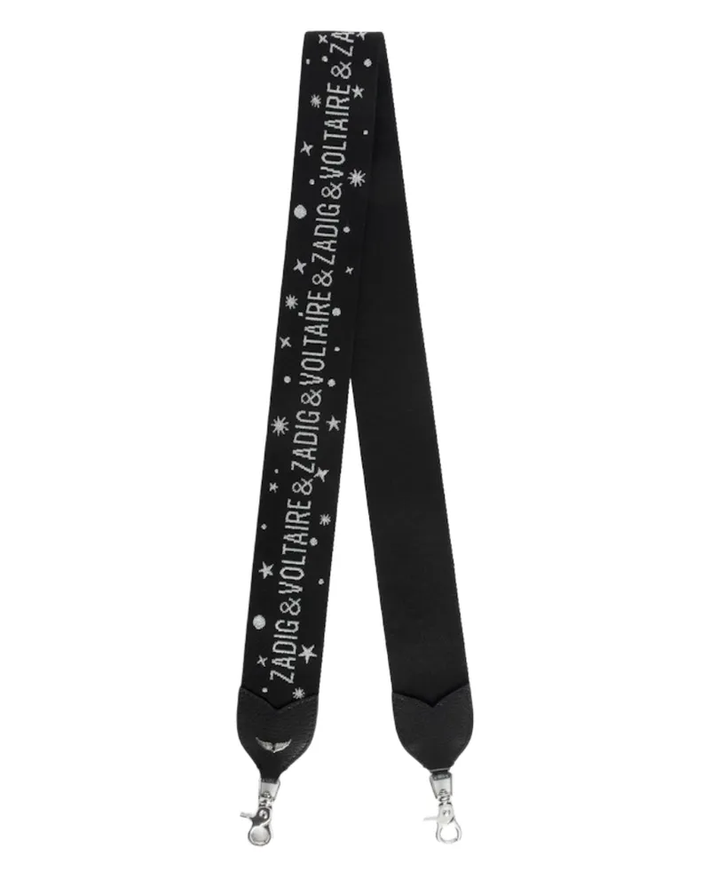 Zadig & Voltaire Starlight Canvas Schulterriemen Schwarz