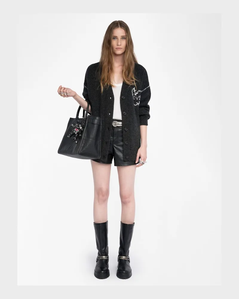 Zadig & Voltaire Cardigan Arpa 100% Merinowolle Anthracite