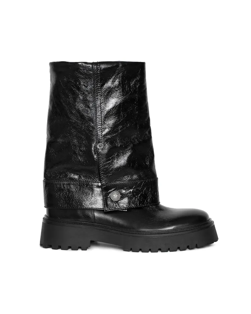 Zadig & Voltaire Stiefel Angie Sleeve Vintage Patent Black