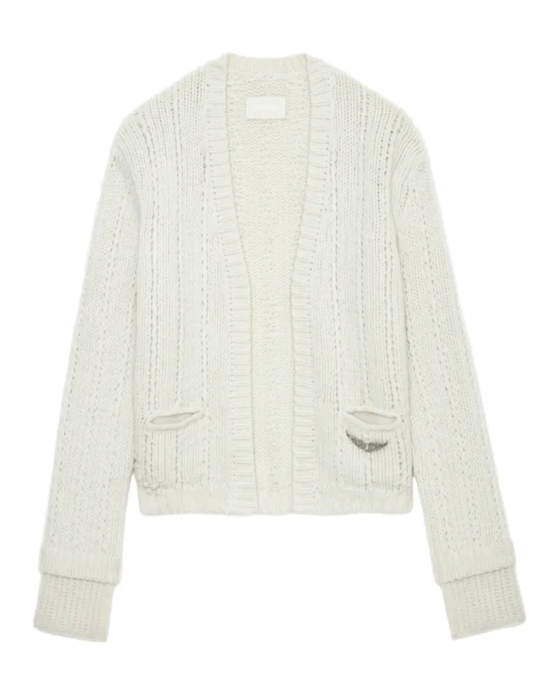 Zadig & Voltaire Cardigan Travy 100% Merinowolle Beige