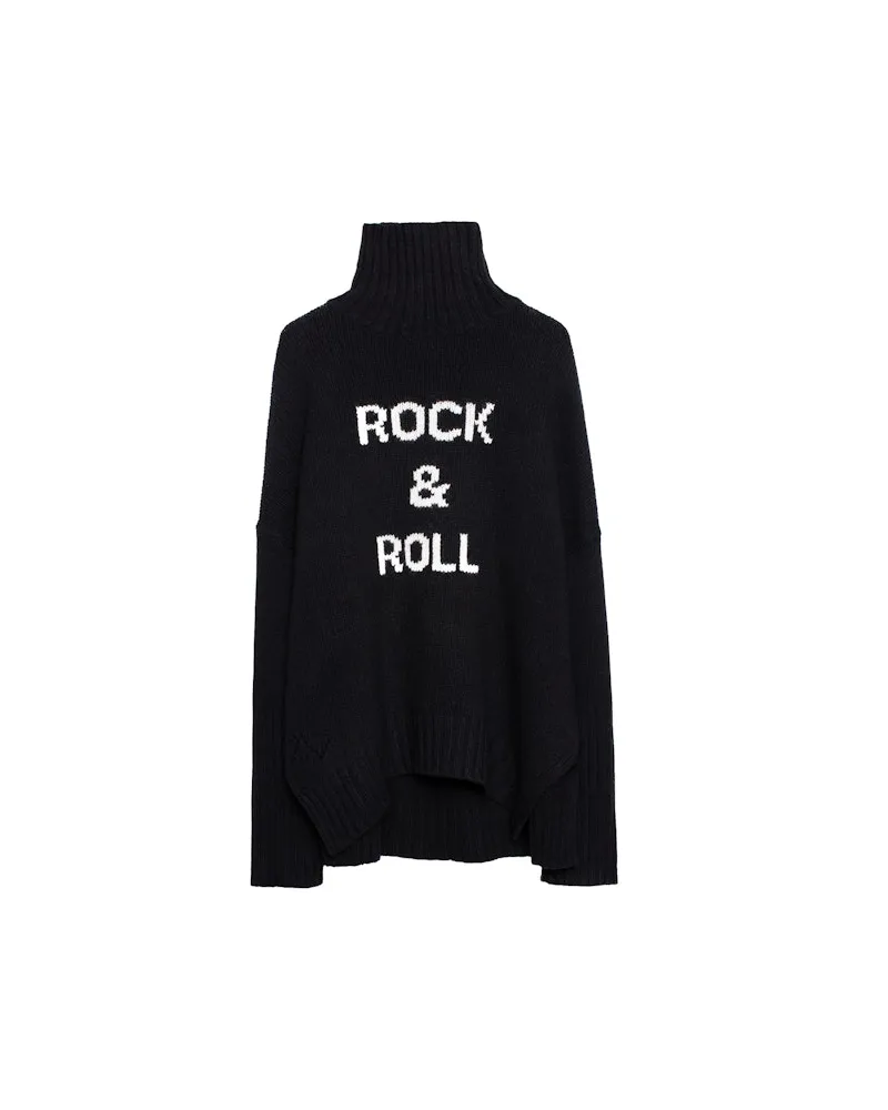 Zadig & Voltaire Pullover Alma 100% Merinowolle Schwarz