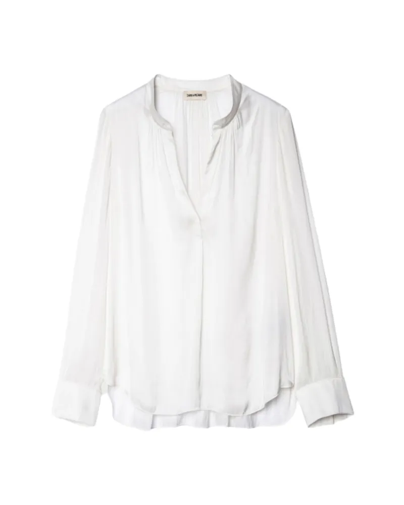 Zadig & Voltaire Bluse Tink Satin Weiß