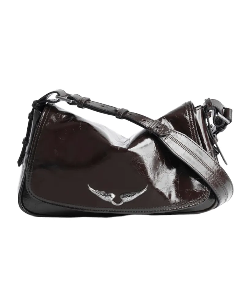 Zadig & Voltaire Tasche Le Zouzou Vintage Patent Braun