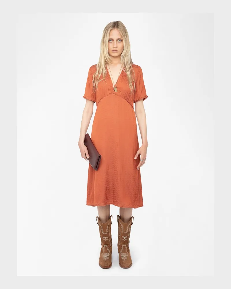 Zadig & Voltaire Rhodral Satin Kleid Sienna