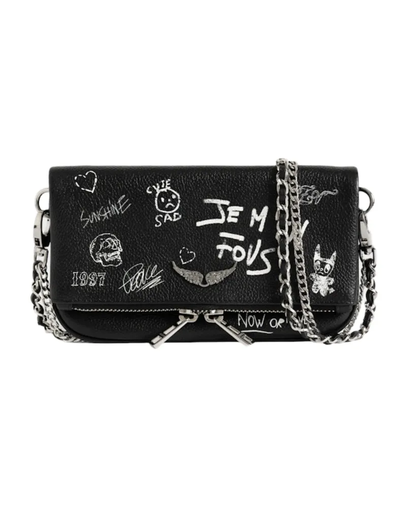 Zadig & Voltaire Rock Mini Arty Tag Clutch Schwarz