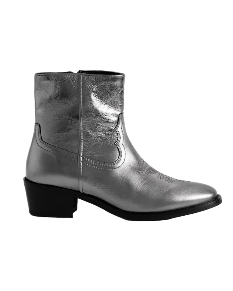 Zadig & Voltaire Stiefeletten Tex Low Vintage Metal Grau