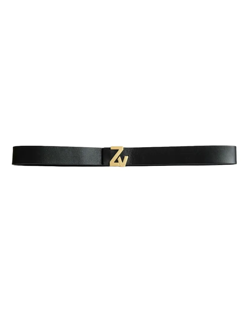 Zadig & Voltaire Gürtel ZV Initiale 30mm Schwarz