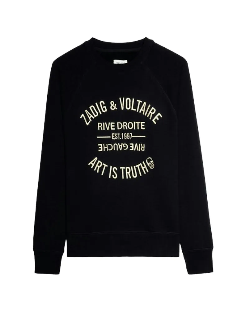 Zadig & Voltaire Sweatshirt Upper Blason Schwarz