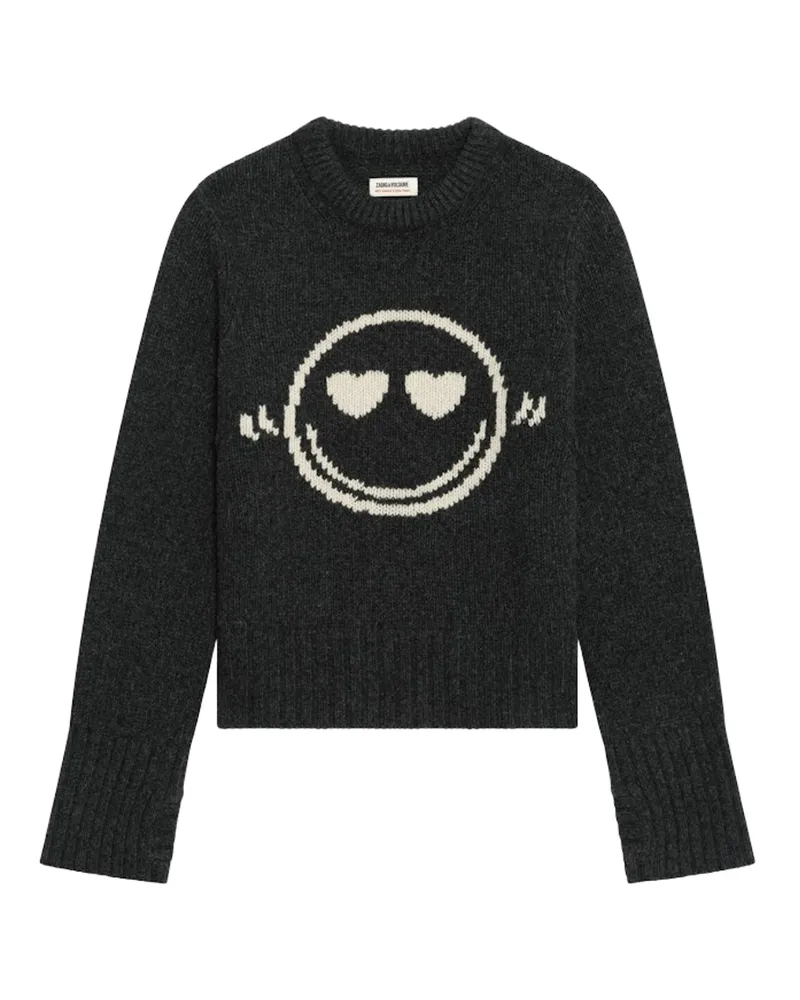 Zadig & Voltaire Malty Pullover 100% Merinowolle Grau