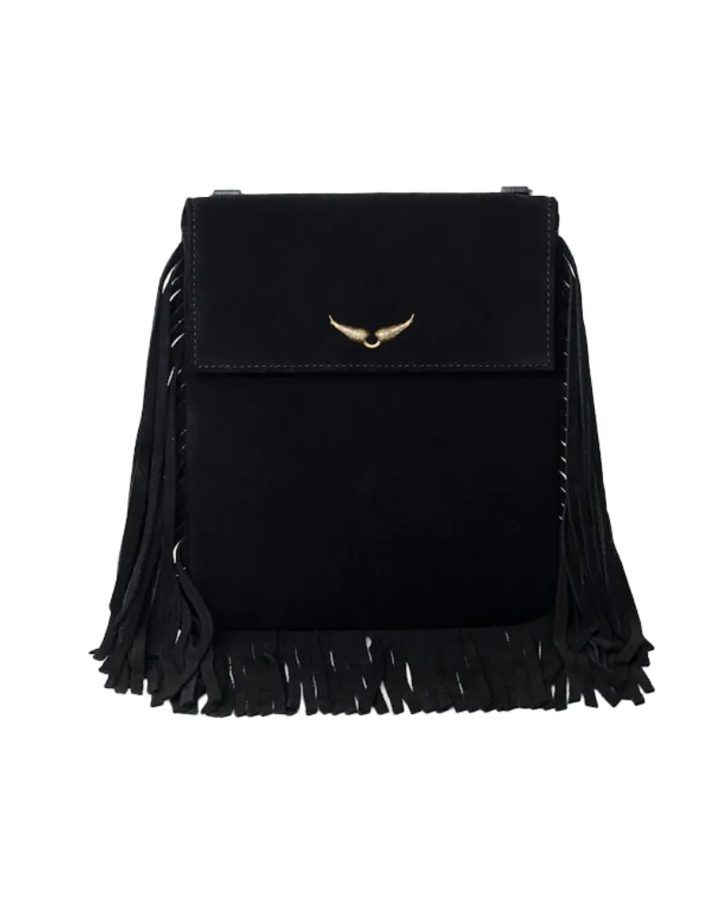 Zadig & Voltaire Pochette Rockson Nano Suede Schwarz