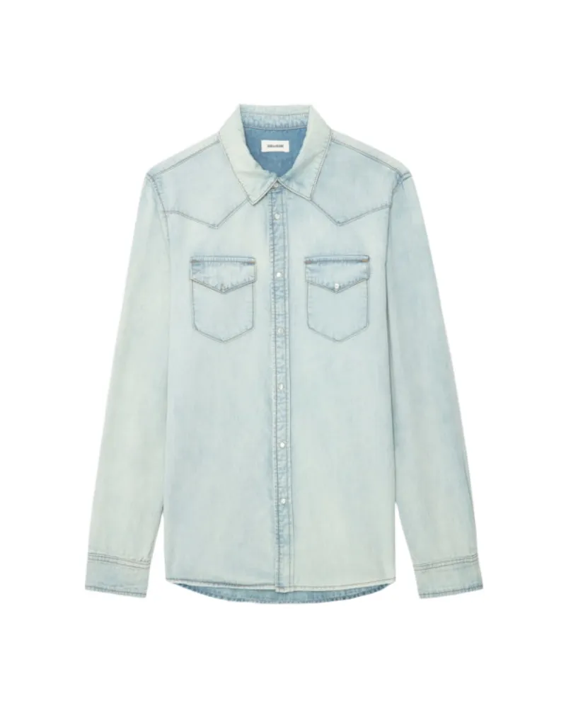 Zadig & Voltaire Hemd Saby Denim Blau