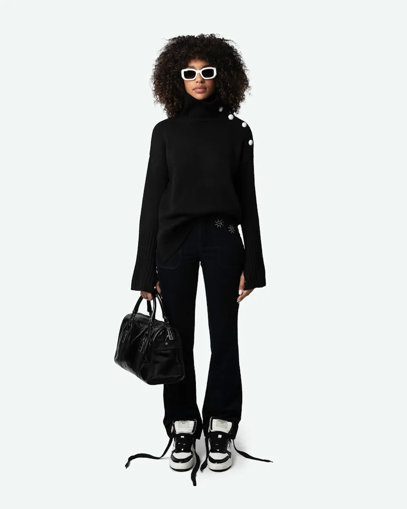 Zadig & Voltaire Hose Pista Samt Encre