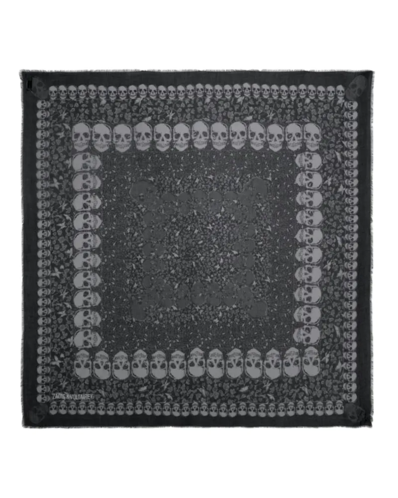 Zadig & Voltaire Schal Kerry Garden 135 Schwarz