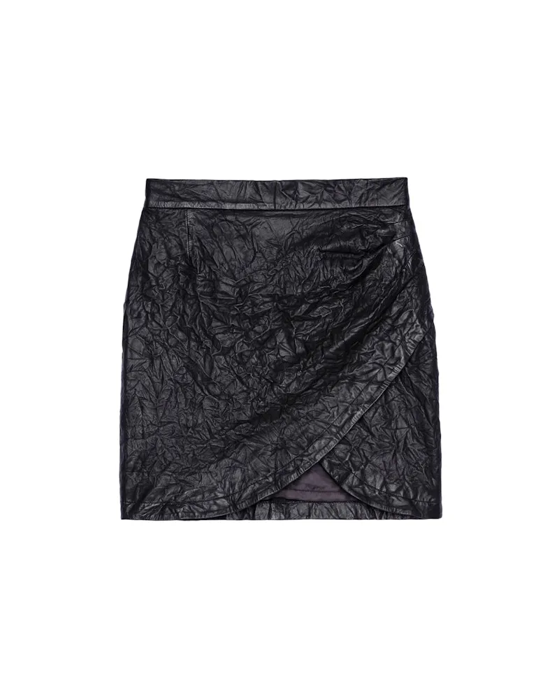 Zadig & Voltaire Rock Julipe Aus Knitterleder Schwarz