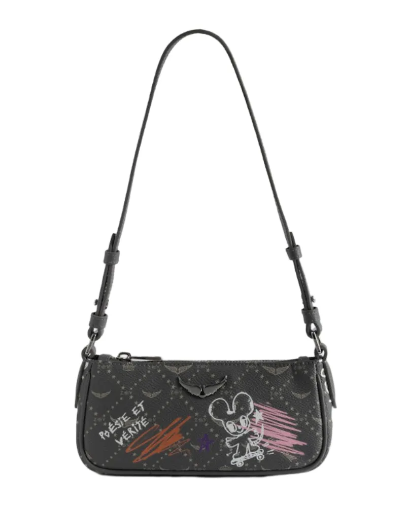 Zadig & Voltaire Clutch Z Pocket Monogram Tag Grau