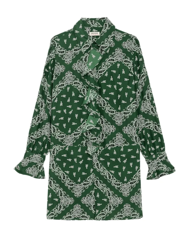 Zadig & Voltaire Kleid Rhelyne 100% Seide Grün