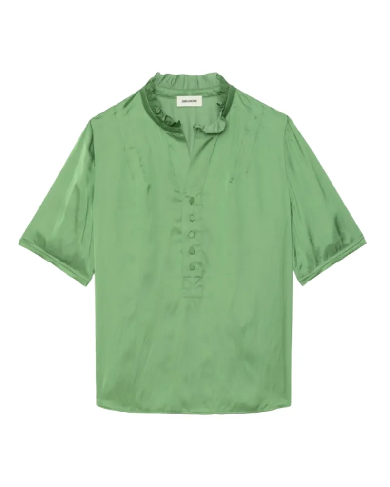 Zadig & Voltaire Top Topher Satin Grün